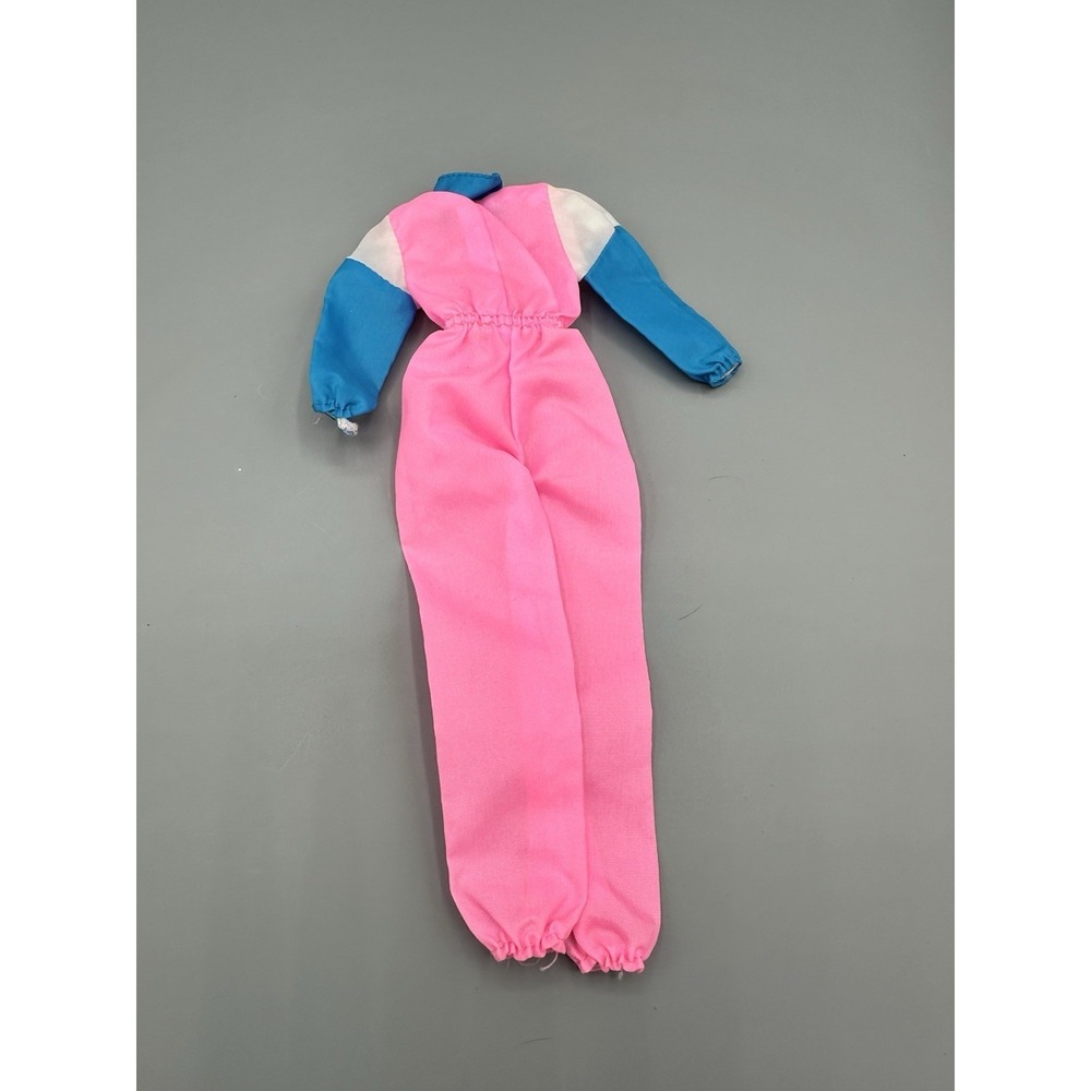 Vintage 1990s Barbie #2553 All Stars Ski Suit Outfit Pink White Blue
